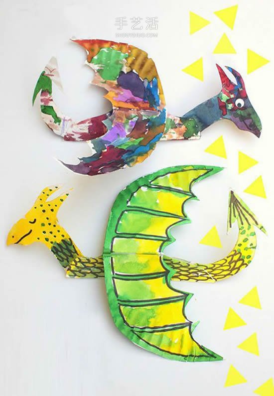 幼兒廢物利用做紙盤火龍 簡單手工西方龍的做法 -  rpnrmr.com