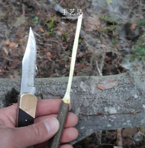 簡單手工樹枝雕刻做花的方法圖解教程 -  rpnrmr.com
