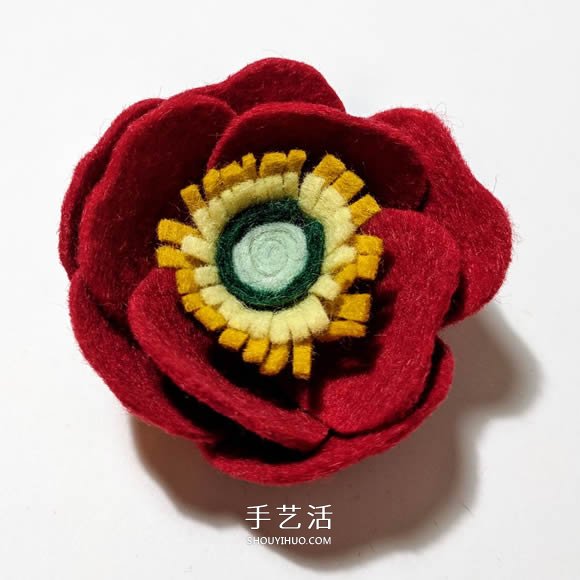 超多毛氈布花的制作方法 DIY美麗的花環(huán)頭飾 -  rpnrmr.com