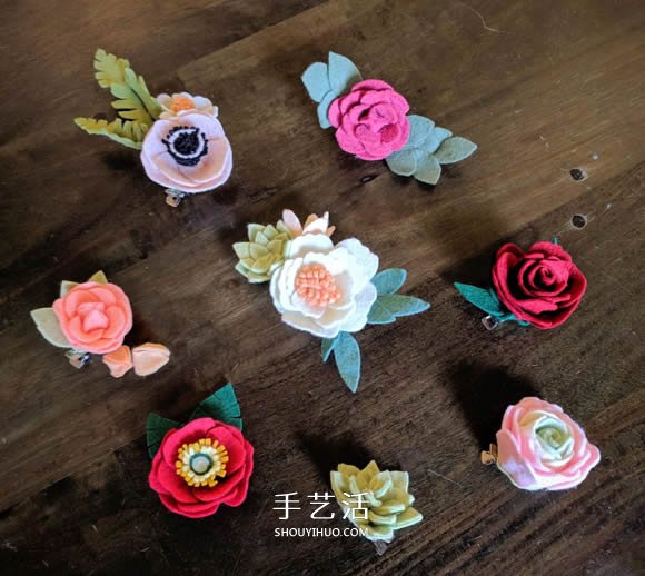 超多毛氈布花的制作方法 DIY美麗的花環(huán)頭飾 -  rpnrmr.com