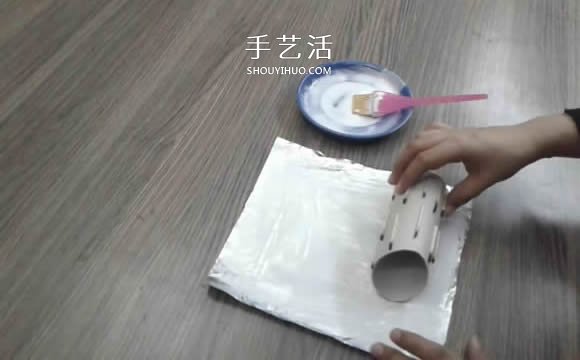 卷紙筒保鮮膜筒廢物利用 手工制作多孔筆筒 -  rpnrmr.com