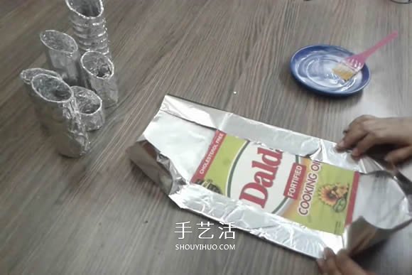 卷紙筒保鮮膜筒廢物利用 手工制作多孔筆筒 -  rpnrmr.com