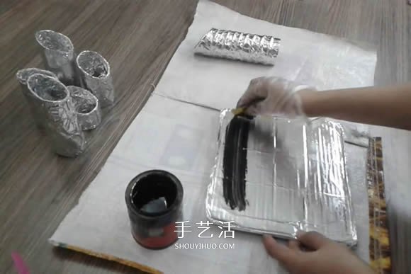 卷紙筒保鮮膜筒廢物利用 手工制作多孔筆筒 -  rpnrmr.com