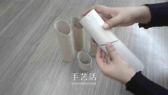 卷紙筒保鮮膜筒廢物利用 手工制作多孔筆筒 -  rpnrmr.com