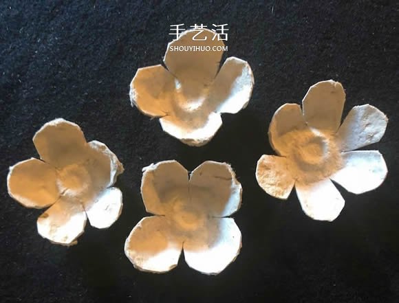 雞蛋盒廢物利用 手工制作玫瑰花胸花圖解 -  rpnrmr.com