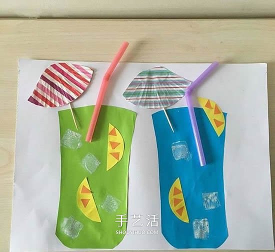 自帶解渴功效！幼兒手工冷飲粘貼畫的做法 -  rpnrmr.com