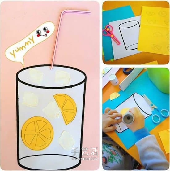 自帶解渴功效！幼兒手工冷飲粘貼畫的做法 -  rpnrmr.com