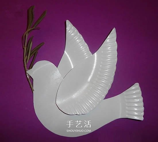 紙盤廢物利用 手工制作國慶節(jié)和平鴿的方法 -  rpnrmr.com