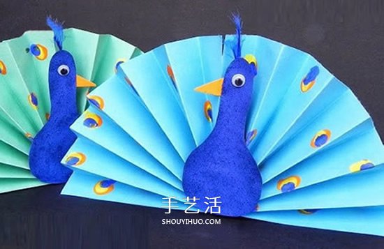幼兒園手工制作孔雀開屏的方法圖解教程 -  rpnrmr.com