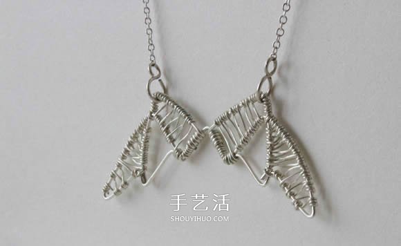 金屬絲DIY制作龍之翼項(xiàng)鏈墜的方法圖解教程 -  rpnrmr.com