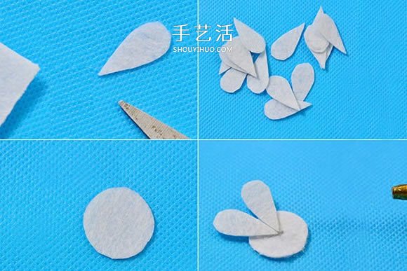 自制簡單又可愛的毛氈布花發(fā)夾的方法教程 -  rpnrmr.com