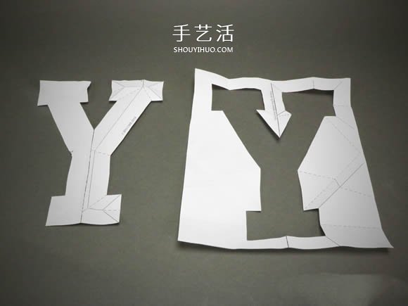 只剪一刀！剪紙字母Y的剪法圖解教程 -  rpnrmr.com