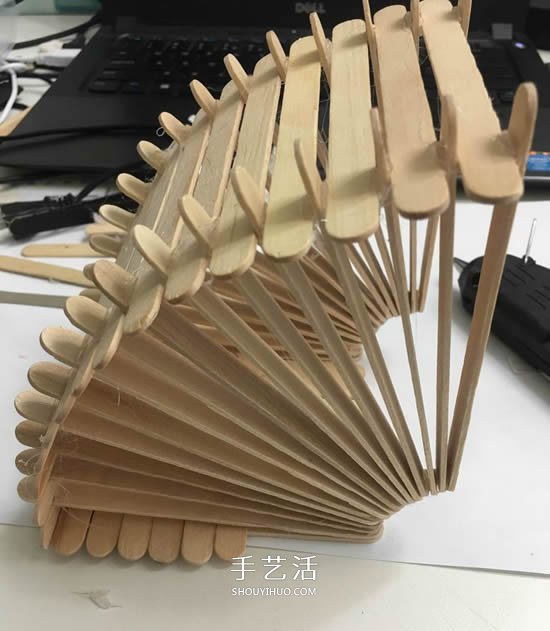 200根雪糕棍手工制作漂亮拱橋燈罩的方法教程 -  rpnrmr.com