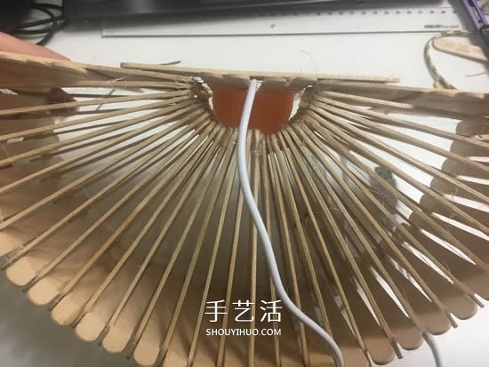 200根雪糕棍手工制作漂亮拱橋燈罩的方法教程 -  rpnrmr.com