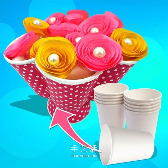 一次性紙杯手工制作漂亮家居飾品的方法 -  rpnrmr.com