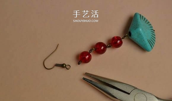 復古風格綠松石貝殼耳環(huán)的DIY制作圖解教程 -  rpnrmr.com