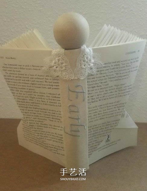 圣誕節(jié)天使書擺飾DIY 很有創(chuàng)意的舊書再利用 -  rpnrmr.com