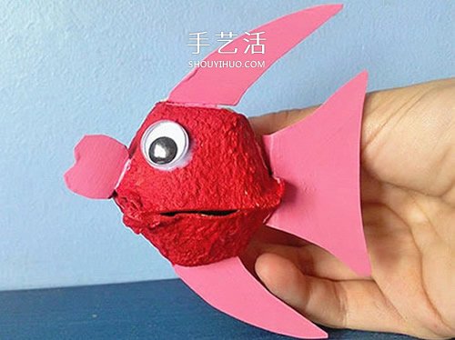 幼兒園雞蛋托金魚的簡單手工制作教程 -  rpnrmr.com