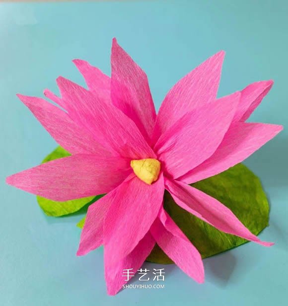 兒童手工制作皺紋紙蓮花簡(jiǎn)單又漂亮 -  rpnrmr.com