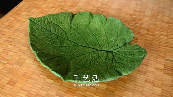 水泥混凝土葉子裝飾盤制作 也可以當(dāng)水果盤用！ -  rpnrmr.com
