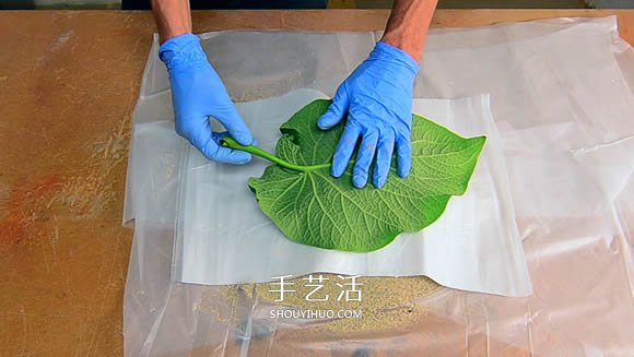 水泥混凝土葉子裝飾盤制作 也可以當(dāng)水果盤用！ -  rpnrmr.com