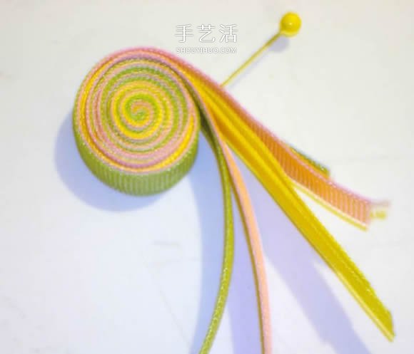 緞帶棒棒糖發(fā)卡的制作方法 可愛(ài)還不用手縫 -  rpnrmr.com