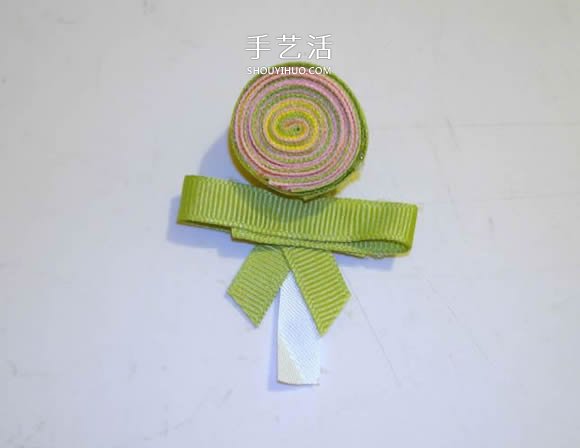 緞帶棒棒糖發(fā)卡的制作方法 可愛(ài)還不用手縫 -  rpnrmr.com