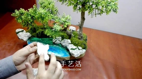 簡單自制迷你池塘裝飾擺件的制作方法教程 -  rpnrmr.com