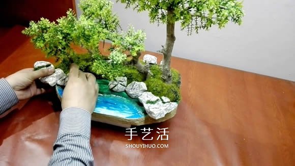 簡單自制迷你池塘裝飾擺件的制作方法教程 -  rpnrmr.com