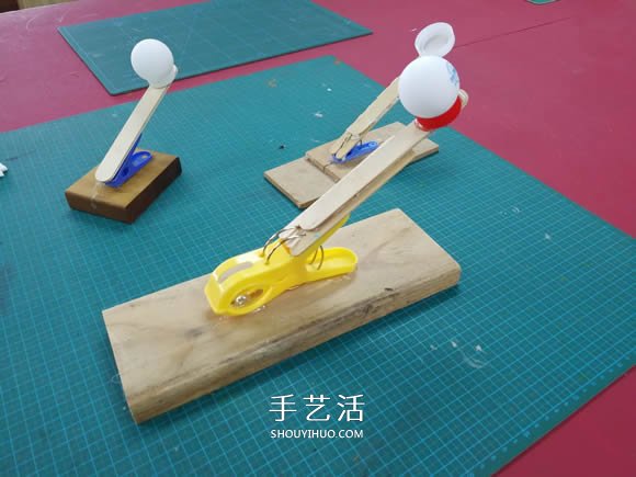 用衣夾制作投石車彈射器玩具的DIY教程 -  rpnrmr.com