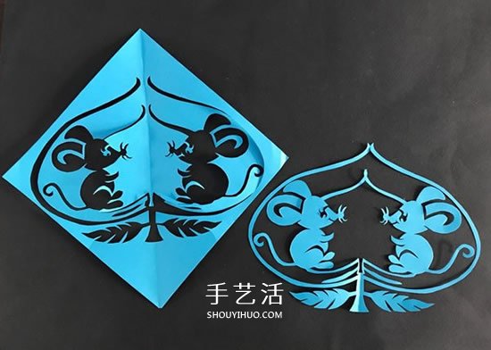 桃子里的老鼠！漂亮窗花的剪紙方法教程 -  rpnrmr.com