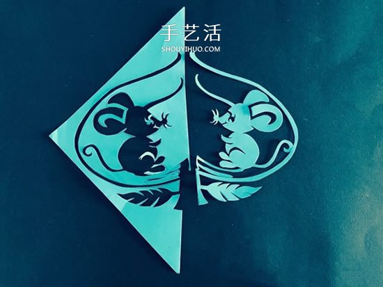 桃子里的老鼠！漂亮窗花的剪紙方法教程 -  rpnrmr.com