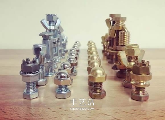 創(chuàng)意緊固件DIY！用螺絲螺帽制作國(guó)際象棋 -  rpnrmr.com