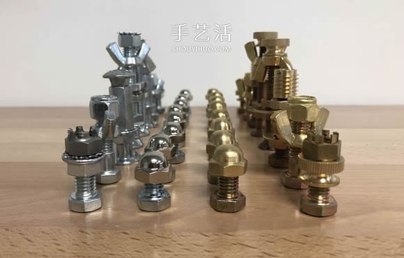 創(chuàng)意緊固件DIY！用螺絲螺帽制作國(guó)際象棋 -  rpnrmr.com