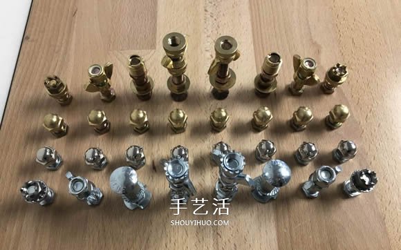 創(chuàng)意緊固件DIY！用螺絲螺帽制作國(guó)際象棋 -  rpnrmr.com