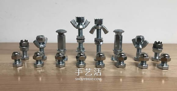創(chuàng)意緊固件DIY！用螺絲螺帽制作國(guó)際象棋 -  rpnrmr.com