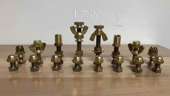 創(chuàng)意緊固件DIY！用螺絲螺帽制作國(guó)際象棋 -  rpnrmr.com