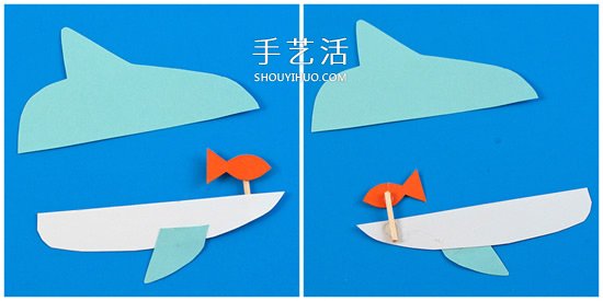 木夾子手工制作鯊魚玩具 嘴巴開閉吞吃小魚 -  rpnrmr.com