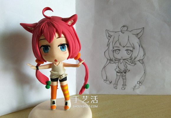 超輕粘土手工制作貓宮女孩人偶的制作方法 -  rpnrmr.com