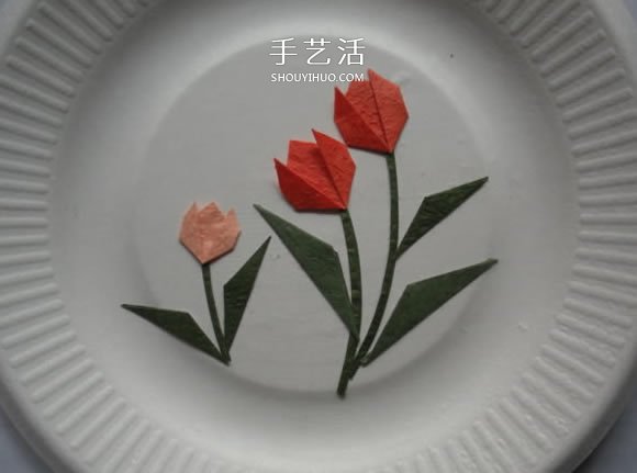 最簡單折紙郁金香貼畫的制作方法圖解 -  rpnrmr.com