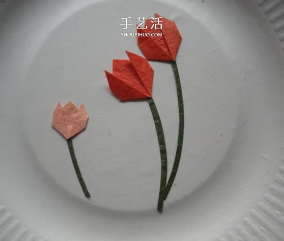 最簡單折紙郁金香貼畫的制作方法圖解 -  rpnrmr.com