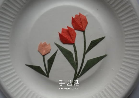 最簡單折紙郁金香貼畫的制作方法圖解 -  rpnrmr.com