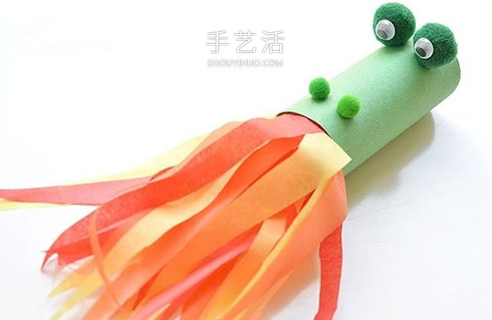 幼兒園廢物利用制作卷紙筒火龍的方法圖解 -  rpnrmr.com