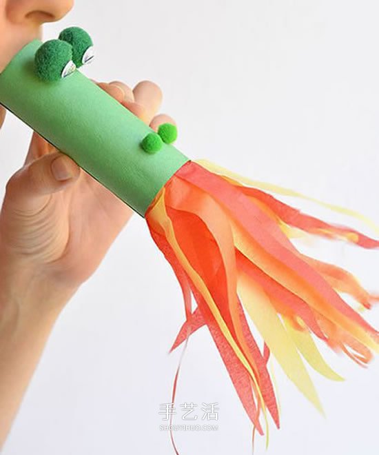幼兒園廢物利用制作卷紙筒火龍的方法圖解 -  rpnrmr.com