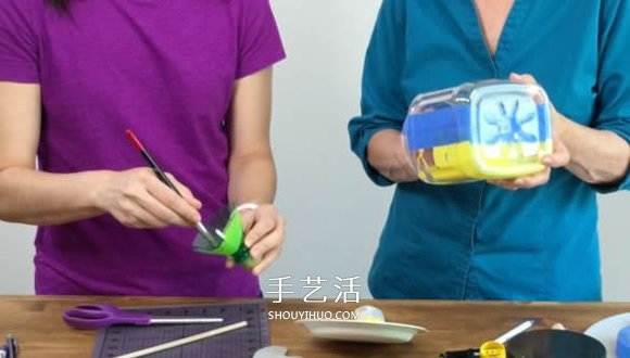 塑料瓶廢物利用DIY制作兒童潛水艇玩具 -  rpnrmr.com