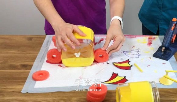 塑料瓶廢物利用DIY制作兒童潛水艇玩具 -  rpnrmr.com