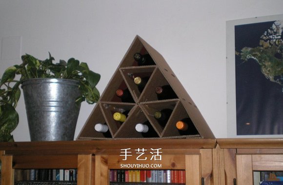 自制硬紙板葡萄酒架的制作方法圖解步驟 -  rpnrmr.com