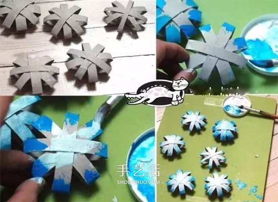 簡單又美麗卷紙筒雪花掛飾手工制作教程 -  rpnrmr.com