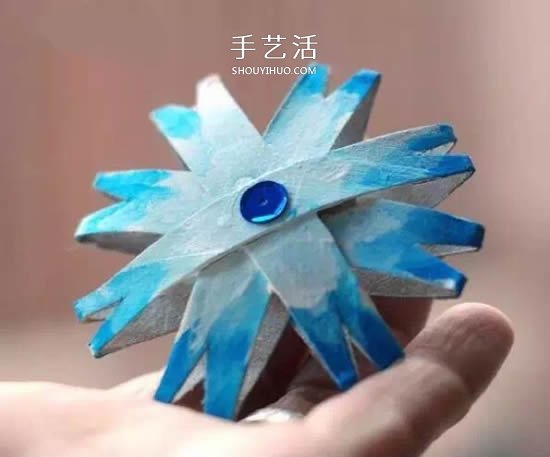 簡單又美麗卷紙筒雪花掛飾手工制作教程 -  rpnrmr.com