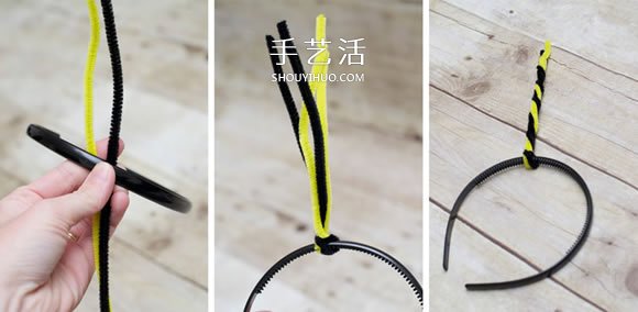 變身小蜜蜂！用扭扭棒做蜜蜂頭飾的制作方法 -  rpnrmr.com